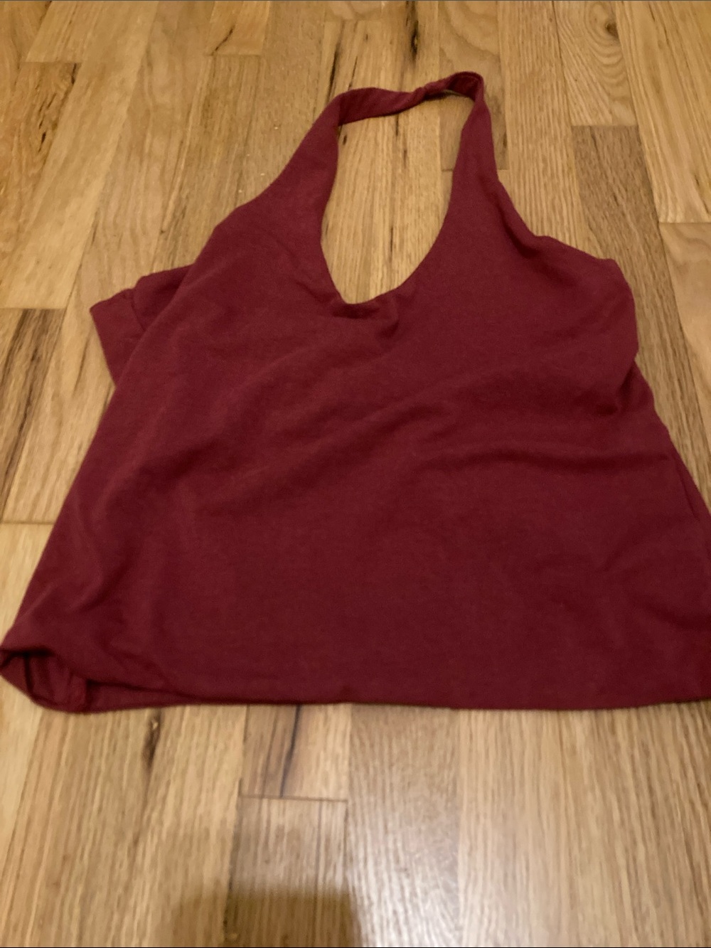 Cotton On Women's Halter Tank Top in Burgundy